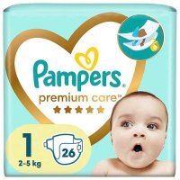 PAMPERS PREMIUM CARE 1 (2-5kg) pielucha 26 sztuk