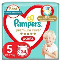 PAMPERS PREMIUM PANTS (rozmiar5) 34 sztuki