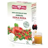 POLSKA RÓŻA Naturalny sok jabłko-dzika róża 100% 3 L