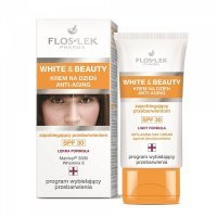 FLOSLEK WHITE & BEAUTY Krem na dzień ANTI-AGING zapobiegający przebarwieniom SPF30 30 ml