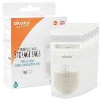 AKUKU Sterylne Woreczki do przechowywania pokarmu 30 sztuk (A0011)