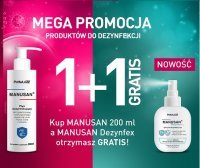 MANUSAN płyn dezynfekujący 4% 200 ml + MANUSAN DEZYNFEX 100 ml GRATIS