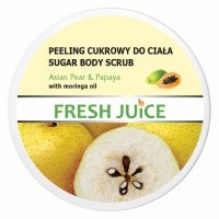 FRESH JUICE Peeling cukrowy do ciała gruszka chińska i papaja 225ml