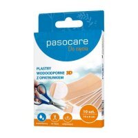 PASOCARE PLUS Plaster wodoodporny z opatrunkiem 3D 10 sztuk (10 cm x 8 cm)