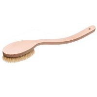 SZCZOTKA do masażu i mycia ciała TWARDE włókno tampico, wersja podwójnie gięta DS2K