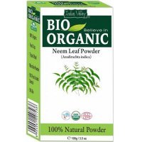 INDUS VALLEY BIO ORGANIC Proszek z liści Neem wzmacniający włosy na problemy skórne 100g