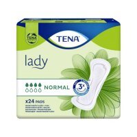 TENA LADY NORMAL Podpaski specjalistyczne o anatomicznym kształcie 24 sztuki