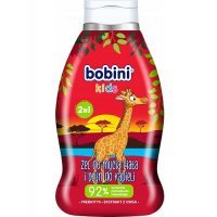 BOBINI Płyn 2W1 do kąpieli i mycia ciała tajemnicza truskawka ŻYRAFA 660 ml