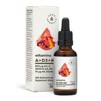 AURA HERBALS Witamina A + D3 + K2mk7 krople 30 ml