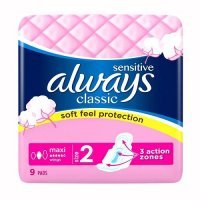 ALWAYS CLASSIC SENSITIVE Maxi podpaski ze skrzydełkami 9 sztuk
