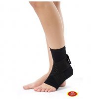 PANI TERESA Opaska elastyczna stawu skokowego - skarpetka - bezszwowa czarna  rozmiar L