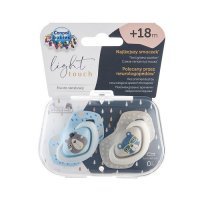 CANPOL Smoczek silikonowy symetryczny BONJOUR PARIS 18+ miesięcy 2 sztuki 22/649_blu