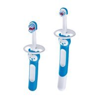 MAM LEARN TO BRUSH SET zestaw szczoteczek edukacyjnych 6+ miesięcy niebieskie 2 sztuki
