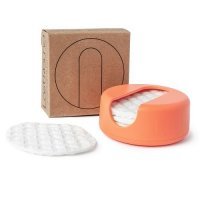 LASTROUND Zestaw 7 wielorazowych płatków kosmetycznych w brzoskwiniowym etui