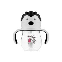 AKUKU Bidon ze słomką z odważnikiem 250 ml GREY A0034