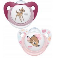 NUK DISNEY BAMBI silikonowy smoczek uspokajający 18-36 miesięcy 2 sztuki (739.619)