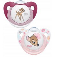 NUK DISNEY BAMBI silikonowy smoczek uspokajający 6-18 miesięcy 2 sztuki (736.570)