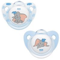 NUK DISNEY DUMBO silikonowy smoczek uspokajający 6-18 miesięcy 2 sztuki (736.571)