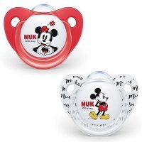 NUK DISNEY MYSZKA MIKI silikonowy smoczek uspokajający 6-18 miesięcy 2 sztuki pudełko GIRL(736.205B)