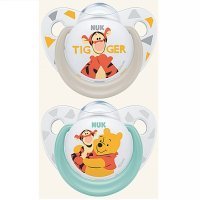 NUK DISNEY TYGRYSEK silikonowy smoczek uspokajający 0-6 miesiąca 2 sztuki pudełko (730.129B)