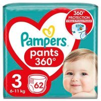PAMPERS PANTS 3 (6-11kg) pielucha 62 sztuki