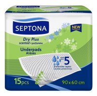SEPTONA Zapachowe podkłady higieniczne Dry Plus 90 x 60 cm 15 sztuk