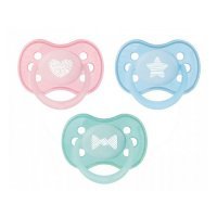 CANPOL Smoczek uspokajający silikonowy symetryczny PASTELOVE 6-18 miesięcy 1 sztuka 22/417