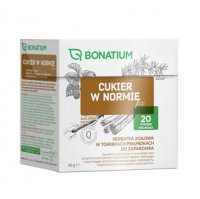 BONATIUM Cukier w Normie Herbatka ziołowa 20 saszetek po 2 g