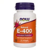 NOW FOODS E-400 Natural Witamina E mieszane tokoferole 50 kapsułek