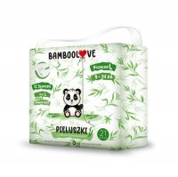 BAMBOOLOVE Pieluszki jednorazowe bambusowe L (9-14 kg) 21 sztuk