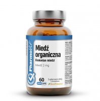 PHARMOVIT Miedź organiczna 2 mg Clean Label 60 kapsułek