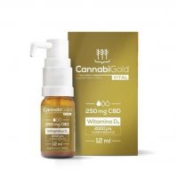 CANNABIGOLD VITAL Olejek CBD 250mg + WItamina D3 2000 j.m. 12 ml