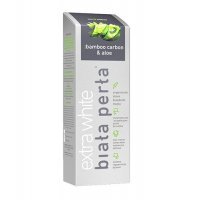 BIAŁA PERŁA EXTRA WHITE bamboo carbon & aloe Pasta do zębów wybielająca z węglem bambusowym 75 ml