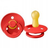 BIBS smoczek z naturalnego kauczuku Hevea rozmiar M STRAWBERRY 6-18 miesiąca 1 sztuka