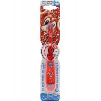 DR SCOTT Szczoteczka do zębów dla dzieci z minutnikiem GRAJĄCA czerwona