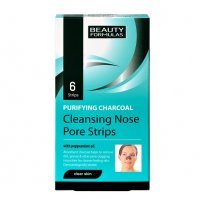BEAUTY FORMULAS Głęboko oczyszczające paski na nos z Aktywnym Węglem 6 sztuk