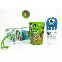 DR SCOTT ZESTAW Szczoteczka z minutnikiem + zatyczka + kubek + pasta GUMA BALONOWA