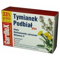 GARDLOX TYMIANEK PODBIAŁ PLUS ziołowe tabletki do ssania z witaminą C 24 sztuki