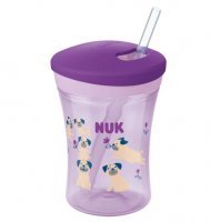 NUK EVOLUTION ACTION CUP 12 m+ kubek niekapek FIOLETOWY 230 ml (751.136B)