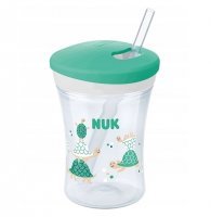 NUK EVOLUTION ACTION CUP 12 m+ kubek niekapek ZIELONY 230 ml (751.136C)