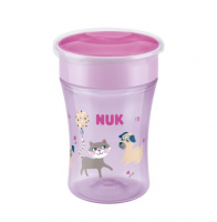 NUK EVOLUTION MAGIC CUP 8 m+ kubek niekapek RÓŻOWY 230 ml (751.138B)