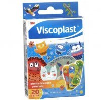 VISCOPLAST Plastry dziecięce ZWIERZAKI 20 sztuk
