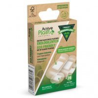 ACTIVE PLAST NATURAL ECO FRIENDLY Plastry opatrunkowe ZESTAW 5x 7x2cm; 5x 6x2cm; 5x 4x1cm; 5x 2,5cm