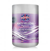 RONNEY PROFESSIONAL Silver Power Maska do włosów blond, rozjaśnianych i siwych NO YELLOW 1 litr