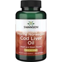 SWANSON Cod Liver Oil Pristine Norwegian 60 kapsułek