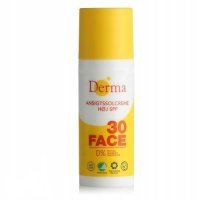DERMA SUN Krem słoneczny do twarzy SPF 30 hipoalergiczny certyfikowany 50 ml