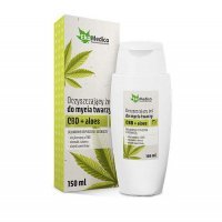 EKAMEDICA Oczyszczający żel do mycia twarzy CBD + aloes 150 ml