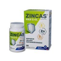 ZINCAS MAX C + D3  50 tabletek