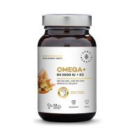 AURA HERBALS Omega + D3 2000 IU + K2 60 kapsułek