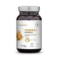 AURA HERBALS Omega + D3 2000 IU 60 kapsułek